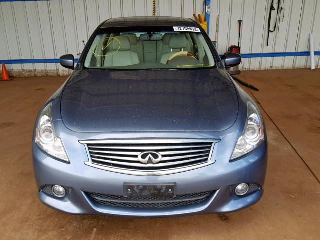 JN1CV6AR3AM461141 - 2010 INFINITI G37 BLUE photo 9