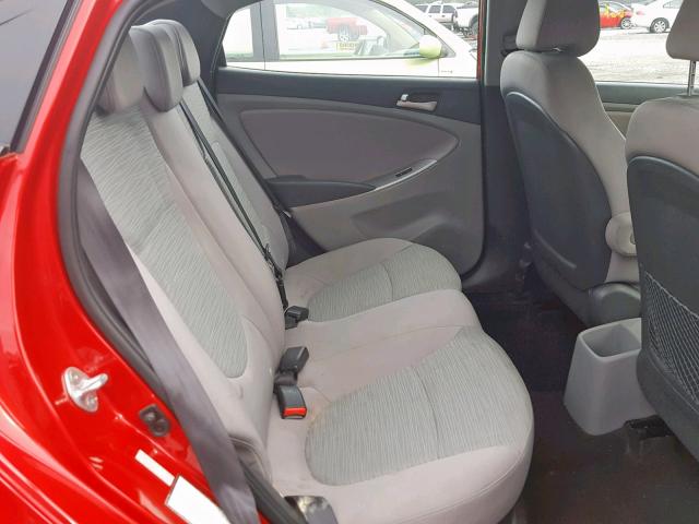 KMHCT4AE9GU004522 - 2016 HYUNDAI ACCENT SE RED photo 6