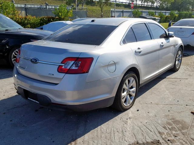 1FAHP2EW2AG106939 - 2010 FORD TAURUS SEL GRAY photo 4