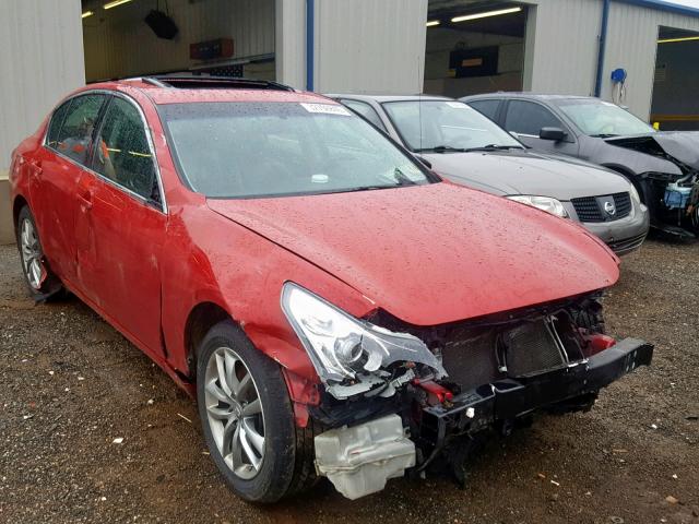 JNKCV61F89M353014 - 2009 INFINITI G37 RED photo 1