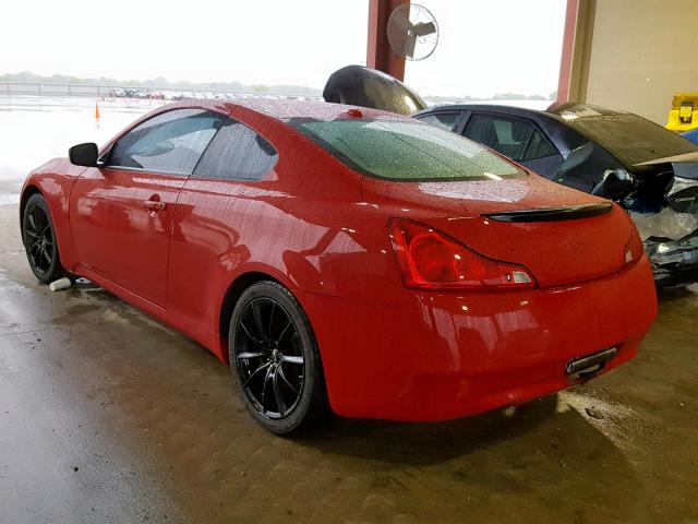 JNKCV64E29M602894 - 2009 INFINITI G37 BASE RED photo 3