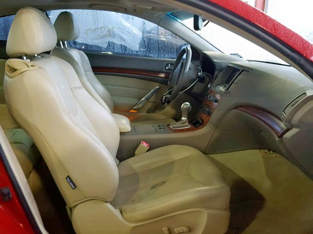 JNKCV64E29M602894 - 2009 INFINITI G37 BASE RED photo 5