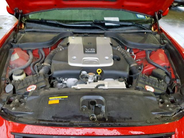 JNKCV64E29M602894 - 2009 INFINITI G37 BASE RED photo 7