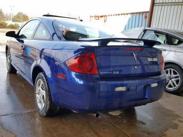 1G2AL15F577221260 - 2007 PONTIAC G5 BLUE photo 3