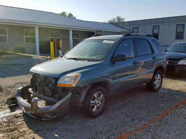 KNDJE723787478022 - 2008 KIA SPORTAGE E GRAY photo 2