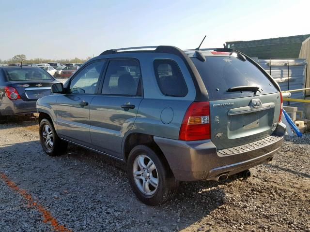 KNDJE723787478022 - 2008 KIA SPORTAGE E GRAY photo 3