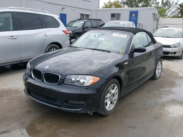 WBAUL73528VJ74320 - 2008 BMW 128 I BLACK photo 2