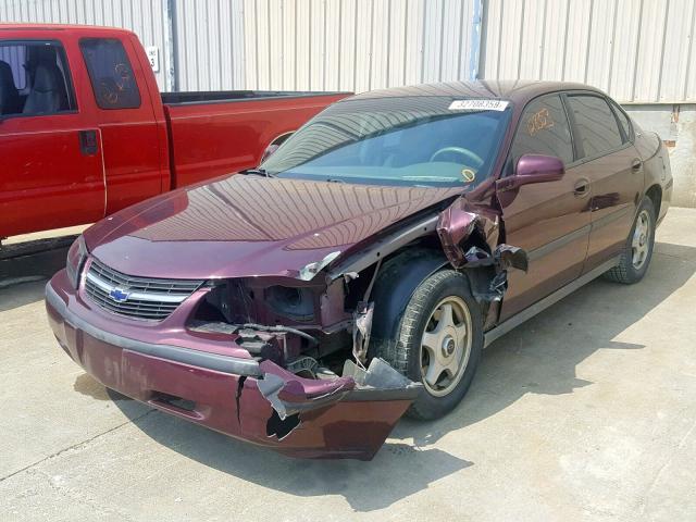 2G1WF52K039176859 - 2003 CHEVROLET IMPALA MAROON photo 2