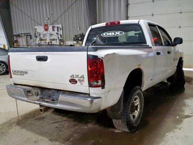 3D7KU28D54G177666 - 2004 DODGE RAM 2500 S WHITE photo 4