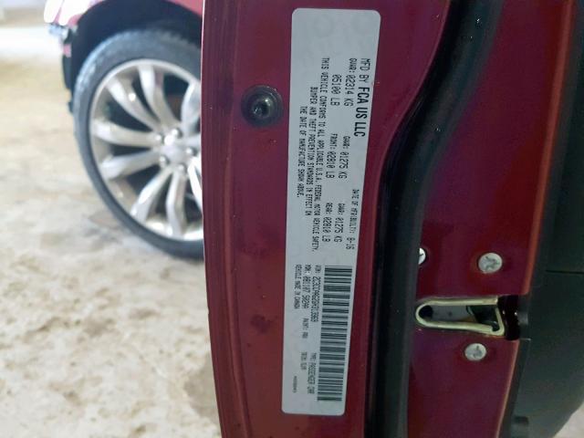 2C3CCAAG2GH313969 - 2016 CHRYSLER 300 LIMITE RED photo 10