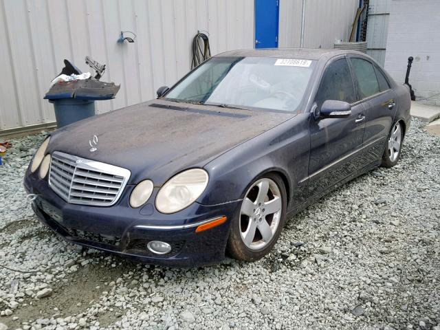 WDBUF72X27B045148 - 2007 MERCEDES-BENZ E 550 BLUE photo 2