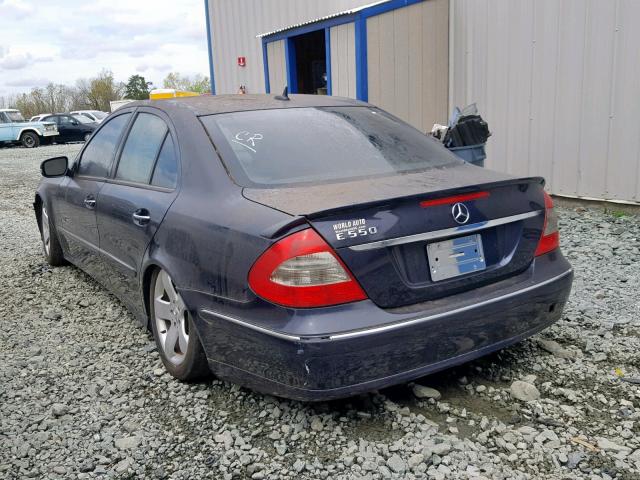 WDBUF72X27B045148 - 2007 MERCEDES-BENZ E 550 BLUE photo 3