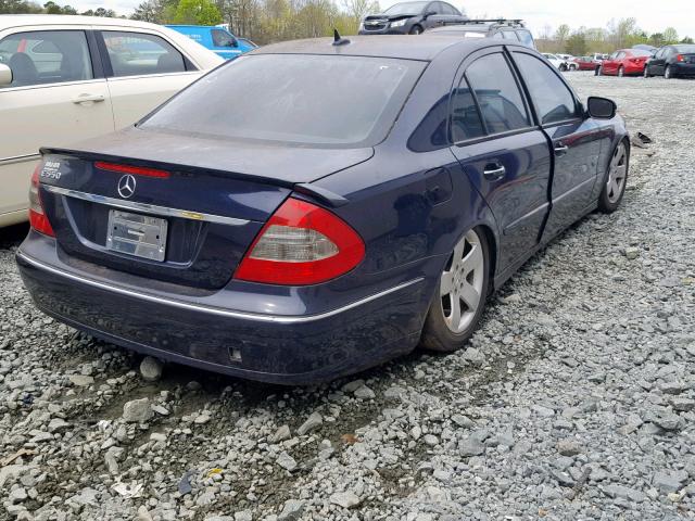 WDBUF72X27B045148 - 2007 MERCEDES-BENZ E 550 BLUE photo 4