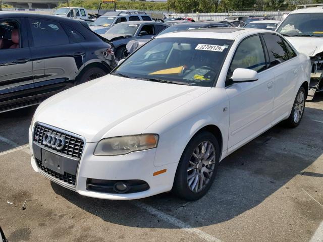 WAUAF78EX8A131533 - 2008 AUDI A4 2.0T WHITE photo 2