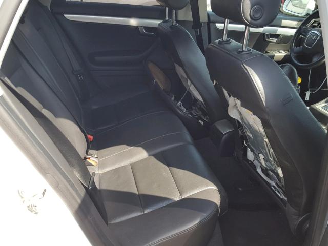 WAUAF78EX8A131533 - 2008 AUDI A4 2.0T WHITE photo 6