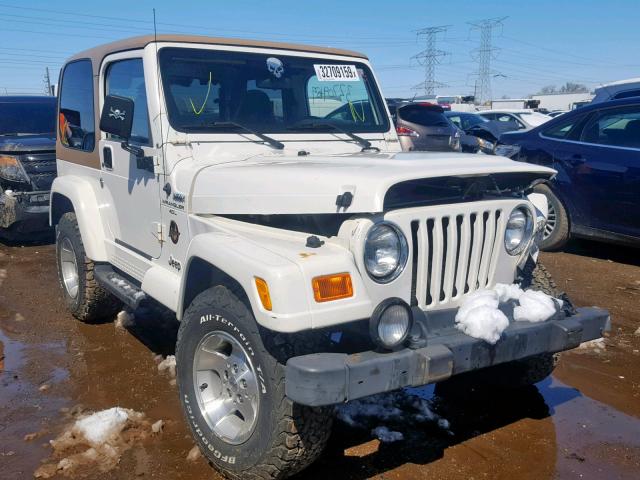 1J4FA59S6YP751724 - 2000 JEEP WRANGLER / WHITE photo 1