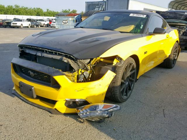 1FA6P8CF9G5230661 - 2016 FORD MUSTANG GT YELLOW photo 2