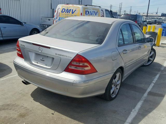 WDBRF40J84A587293 - 2004 MERCEDES-BENZ C 230K SPO SILVER photo 4