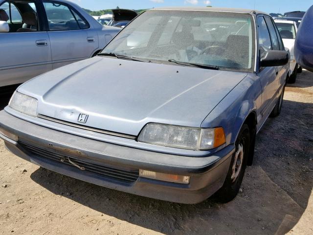 1HGED3545LA067362 - 1990 HONDA CIVIC DX BLUE photo 2