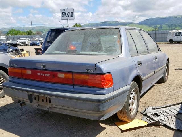 1HGED3545LA067362 - 1990 HONDA CIVIC DX BLUE photo 4