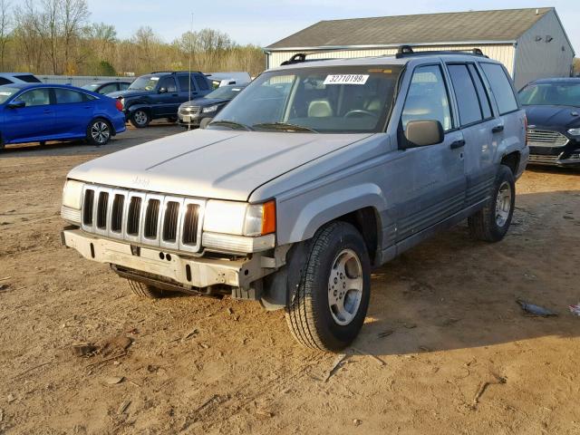 1J4GZ58S5TC341740 - 1996 JEEP GRAND CHER SILVER photo 2