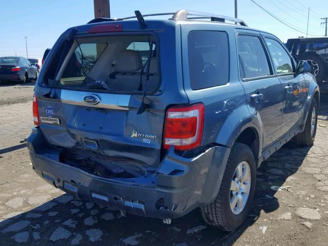 1FMCU5K37CKA21664 - 2012 FORD ESCAPE HYB BLUE photo 4