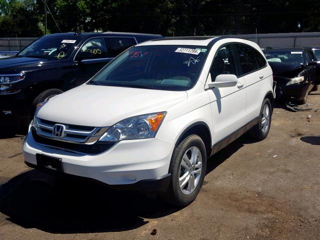 5J6RE3H72BL045755 - 2011 HONDA CR-V EXL WHITE photo 2