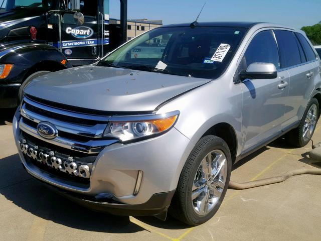 2FMDK3KC8DBC74101 - 2013 FORD EDGE LIMIT SILVER photo 2