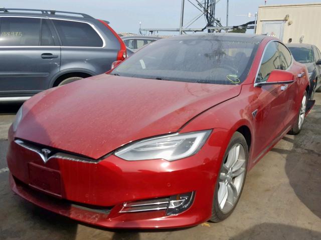 5YJSA1E25GF149750 - 2016 TESLA MODEL S Կարմիր լուսանկար 2