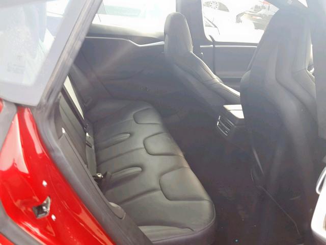 5YJSA1E25GF149750 - 2016 TESLA MODEL S Կարմիր լուսանկար 6