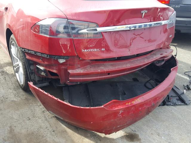5YJSA1E25GF149750 - 2016 TESLA MODEL S Կարմիր լուսանկար 9