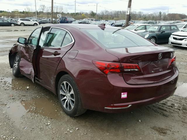 19UUB1F32GA004480 - 2016 ACURA TLX BURGUNDY photo 3