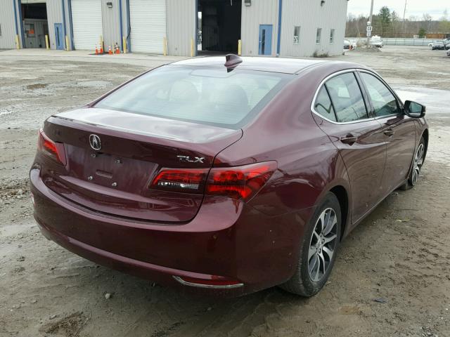 19UUB1F32GA004480 - 2016 ACURA TLX BURGUNDY photo 4