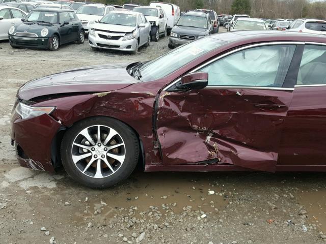 19UUB1F32GA004480 - 2016 ACURA TLX BURGUNDY photo 9