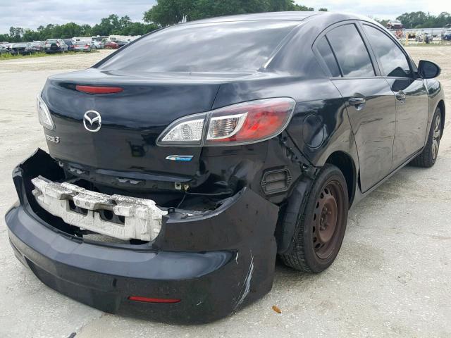 JM1BL1U76D1715281 - 2013 MAZDA 3 I BLACK photo 4