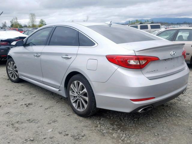 5NPE34AF6FH254184 - 2015 HYUNDAI SONATA SPO SILVER photo 3