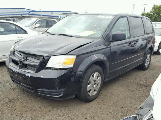 2D8HN44EX9R621039 - 2009 DODGE CARAVAN BLACK photo 2