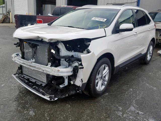 2FMPK3J92KBB24503 - 2019 FORD EDGE SEL WHITE photo 2