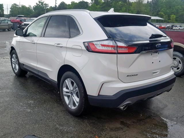 2FMPK3J92KBB24503 - 2019 FORD EDGE SEL WHITE photo 3