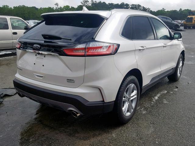 2FMPK3J92KBB24503 - 2019 FORD EDGE SEL WHITE photo 4