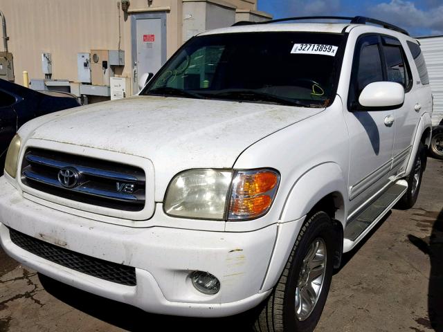 5TDBT48A23S153050 - 2003 TOYOTA SEQUOIA LI WHITE photo 2