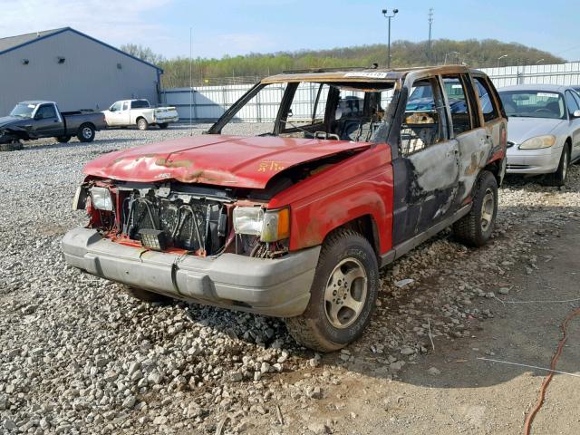 1J4GZ58S8WC132299 - 1998 JEEP GRAND CHER RED photo 2