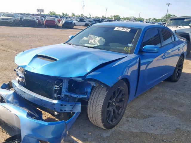 2C3CDXGJ1KH510420 - 2019 DODGE CHARGER SC BLUE photo 2