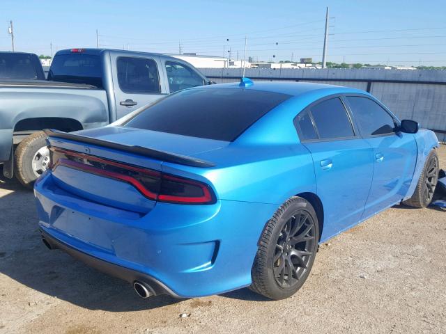 2C3CDXGJ1KH510420 - 2019 DODGE CHARGER SC BLUE photo 4