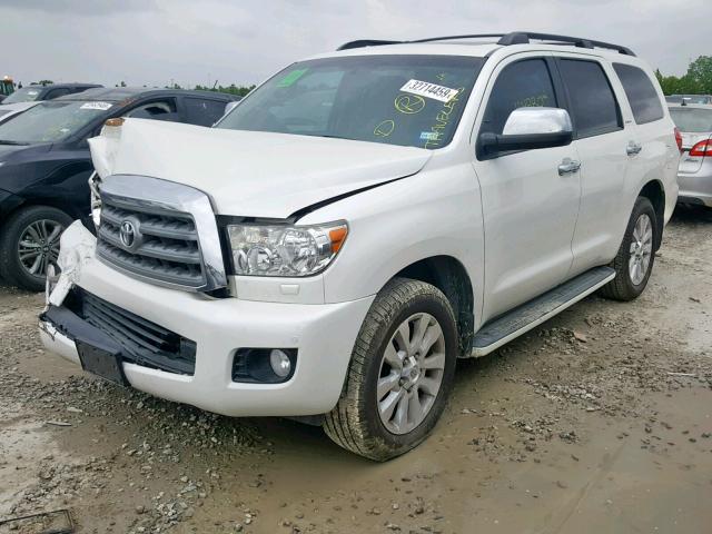 5TDYY5G17ES052852 - 2014 TOYOTA SEQUOIA PL WHITE photo 2