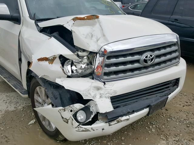 5TDYY5G17ES052852 - 2014 TOYOTA SEQUOIA PL WHITE photo 9