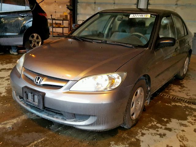 2HGES15314H937466 - 2004 HONDA CIVIC DX V SILVER photo 2