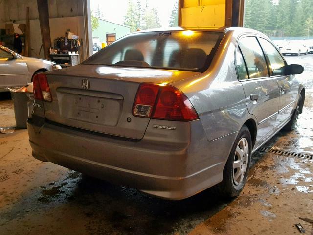 2HGES15314H937466 - 2004 HONDA CIVIC DX V SILVER photo 4