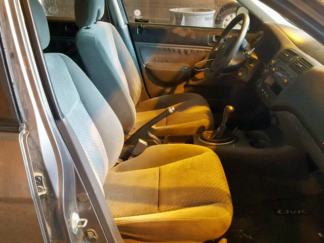 2HGES15314H937466 - 2004 HONDA CIVIC DX V SILVER photo 5