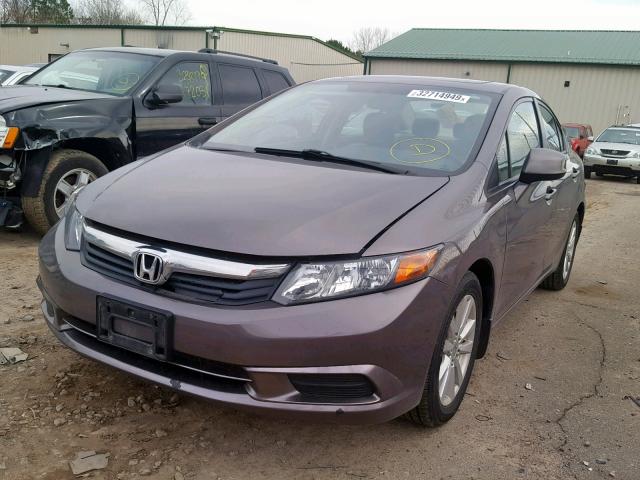 19XFB2F97CE008923 - 2012 HONDA CIVIC EXL GRAY photo 2